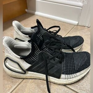 adidas Ultraboost Black and White Athletic Shoes